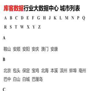 行业大数据分析