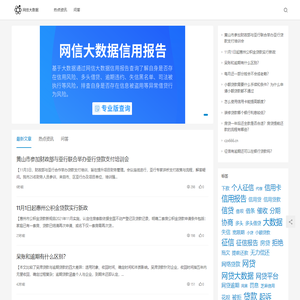 网贷大数据信用报告查询