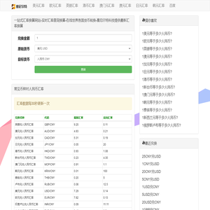 一站式汇率换算网站