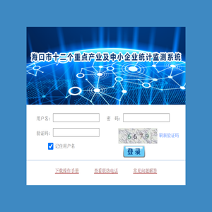 海口市十二个重点产业及中小企业统计监测系统