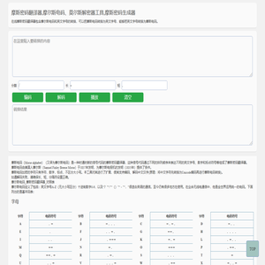 摩斯密码翻译器,摩尔斯电码
