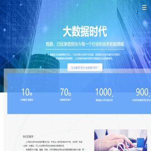 十力天成网络科技蓝色大数据分析科技安全企业网站