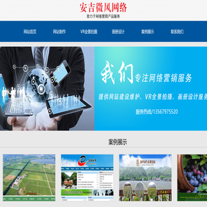 安吉网站建设制作,安吉VR全景拍摄制作,企业画册设计