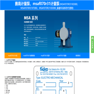 赛高MSAF070R31XD080计量泵