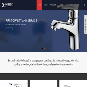 响应式卫浴水龙头外贸企业网站模板