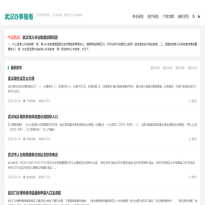 武汉办事指南
