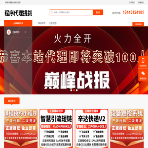 正版小程序开发坑位网