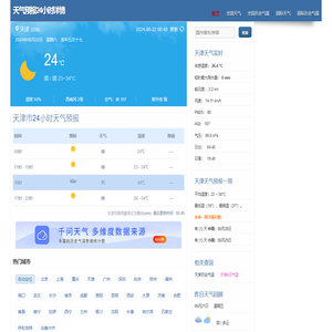 天气预报24小时详情,历史每月气温降雨查询