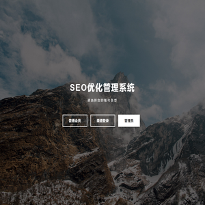 SEO优化管理系统